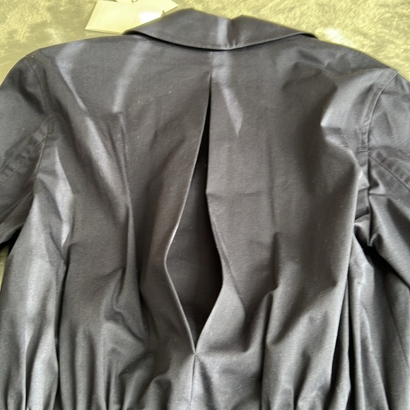 🎯NWT Theory Shirt Jumpsuit Blue Midnight Navy Size 4 - Picture 9 of 16